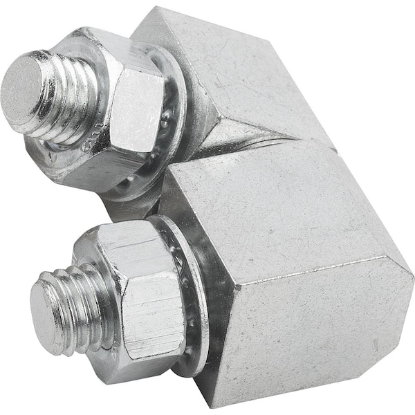 Square Hinge With Fastening Nut, Form:B, Stainless Steel 1.4305, B=25, 3, A=13, A1=10, A2=10